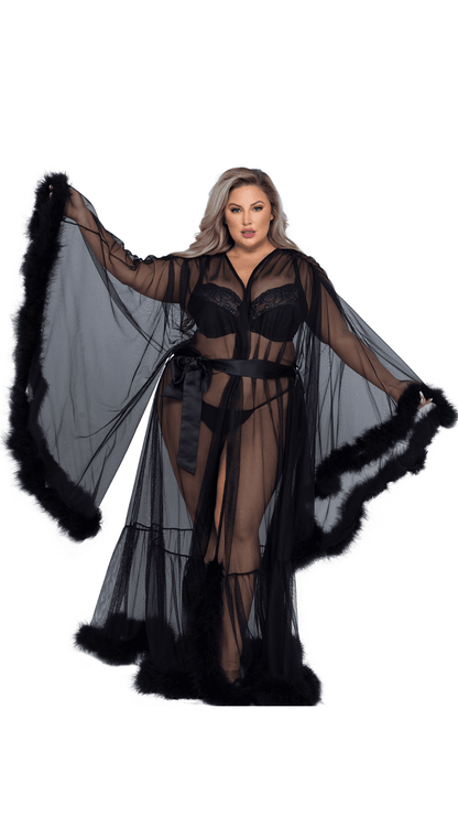 Hollywood Glam Luxury Robe - Black