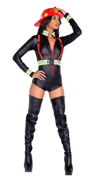 Naughty Kitten Clothing Hot Fire Woman Costume Front View Halloween Costume