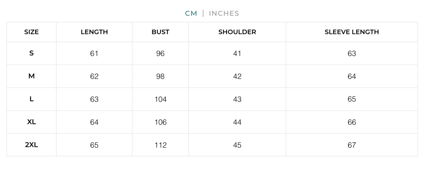 Naughty Kitten Clothing Japanese Printed Casual Hoodie Size Chart Centimetres Gothic Alternative Fashion