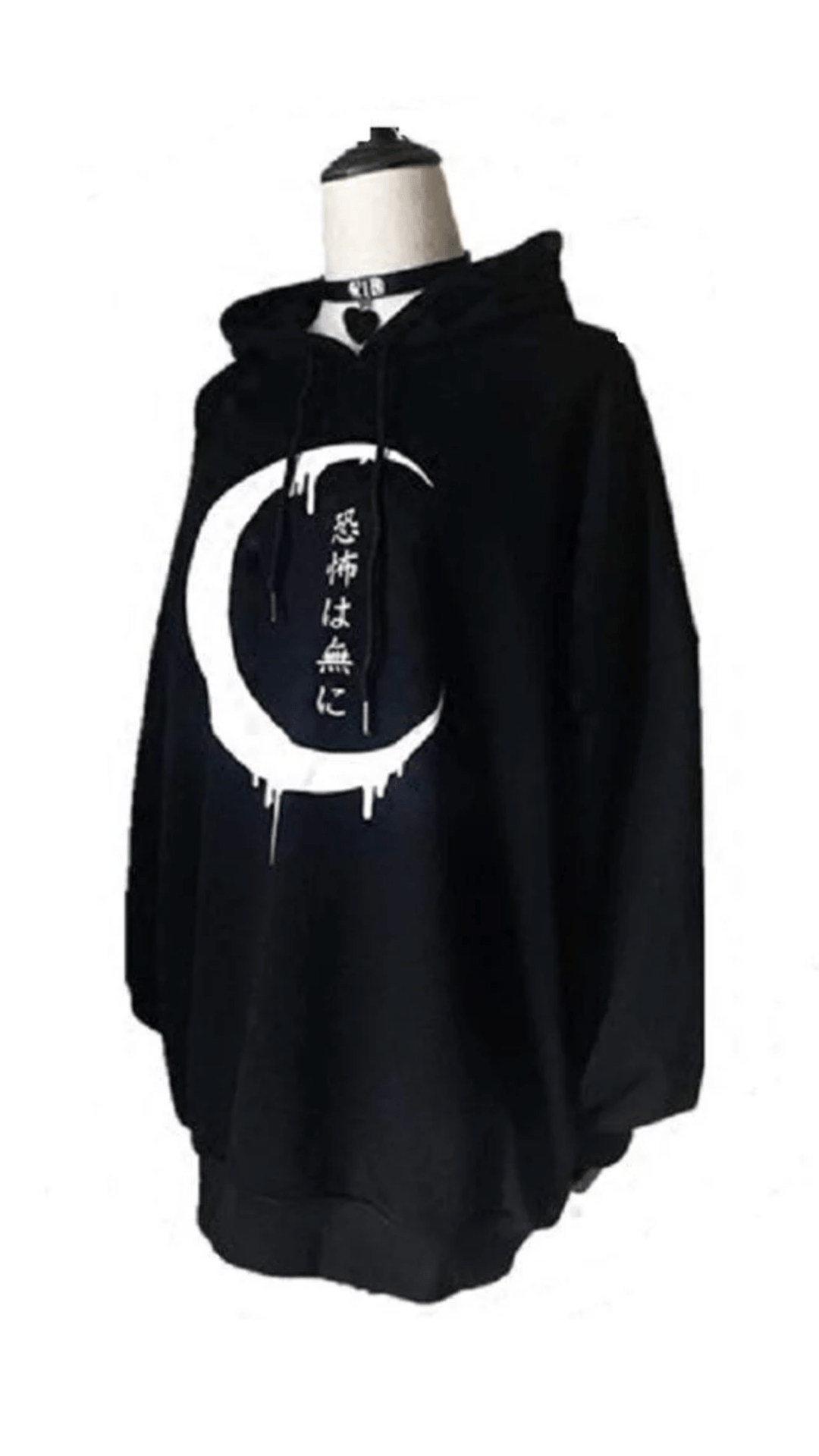 Naughty Kitten Clothing Japanese Printed Casual Hoodie Side View Gothic Alternative Fashion