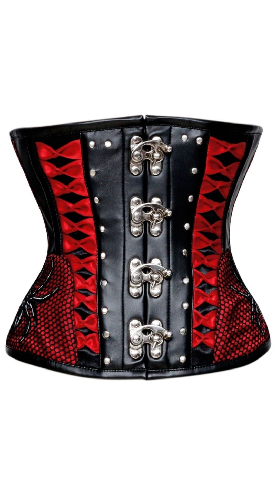 Naughty Kitten Jinx Spider Underbust Corset Front View 