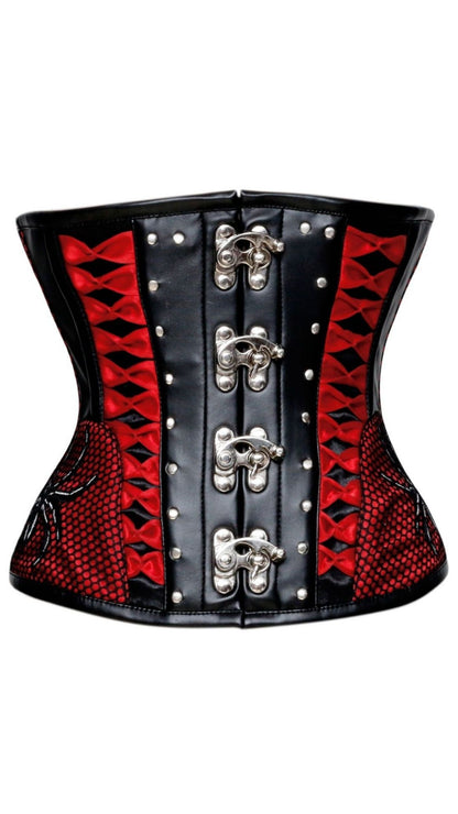 Naughty Kitten Jinx Spider Underbust Corset Front View 