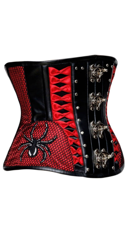 Naughty Kitten Jinx Spider Underbust Corset Side View 