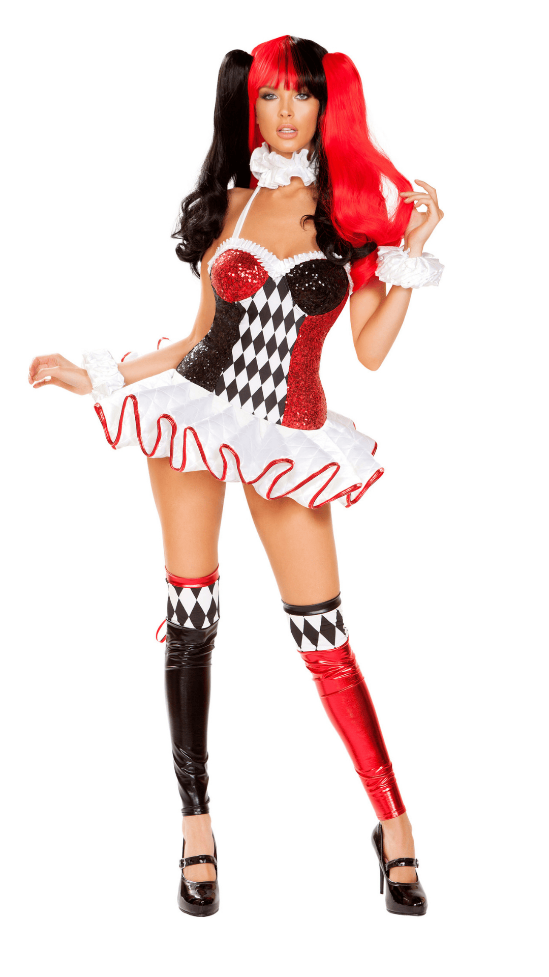 Naughty Kitten Clothing Joke Lover Costume Front View Women's Halloween Costume Harley Quinn