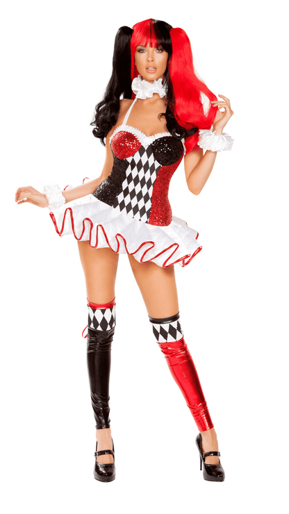 Naughty Kitten Clothing Joke Lover Costume Front View Women's Halloween Costume Harley Quinn