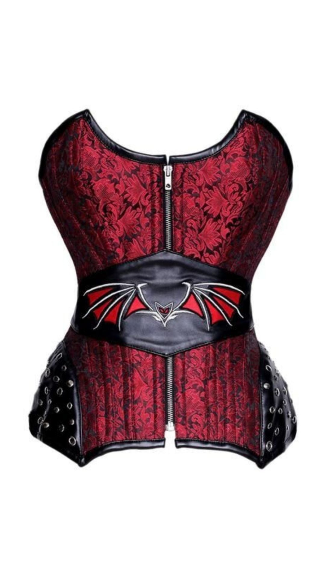 Naughty Kitten Kali Premium Gothic Corset Front View