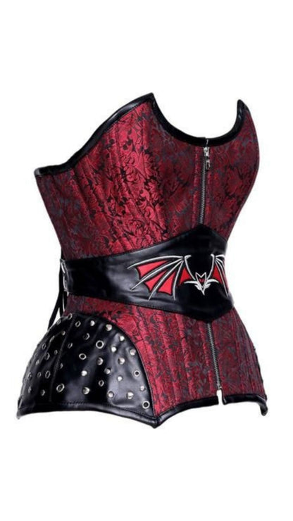 Naughty Kitten Kali Premium Gothic Corset Side View