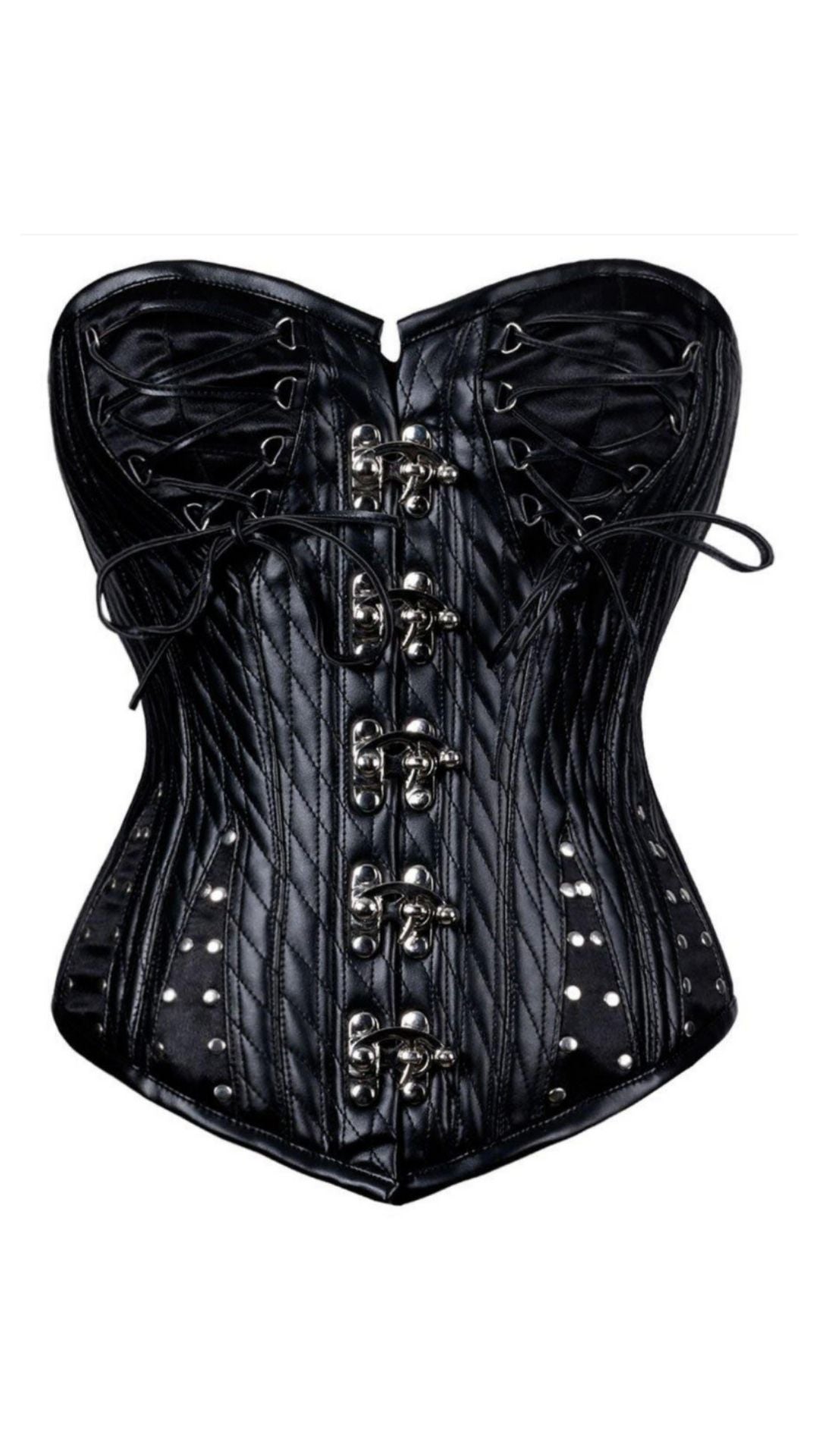 Naughty Kitten Clothing Kitten Luci-Purr Gothic Corset Front View 