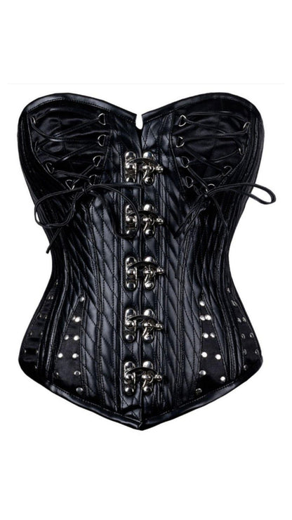 Naughty Kitten Clothing Kitten Luci-Purr Gothic Corset Front View 