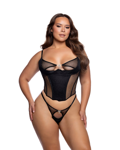 LI1155 - MIDNIGHT SHIMMER - 2 PC BUSTIER SET