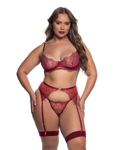 LI835 - Beaded Belle 3-Piece Garter Set
