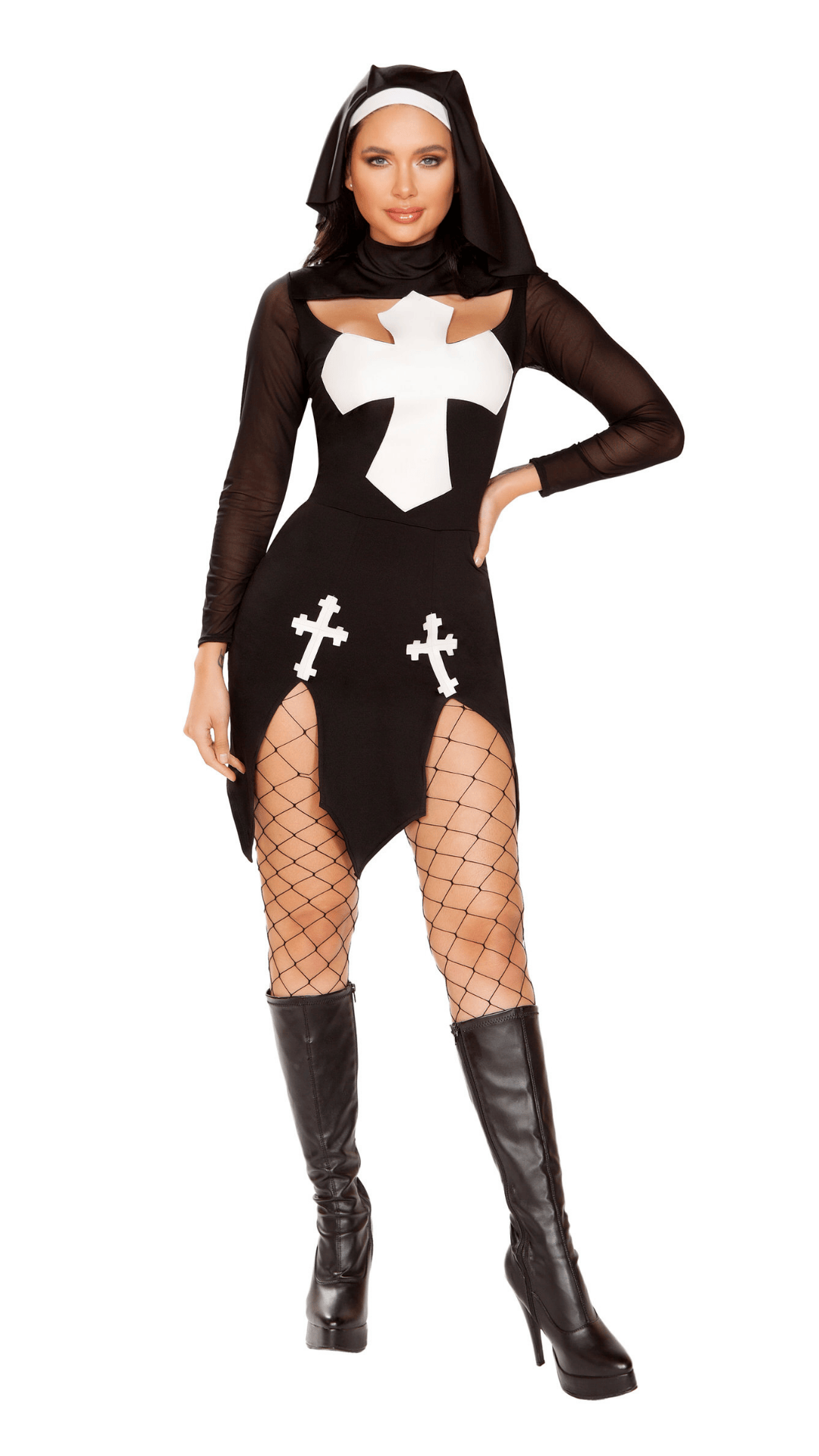 Naughty Kitten  Clothing Loving Nun Costume Front View Halloween Costume