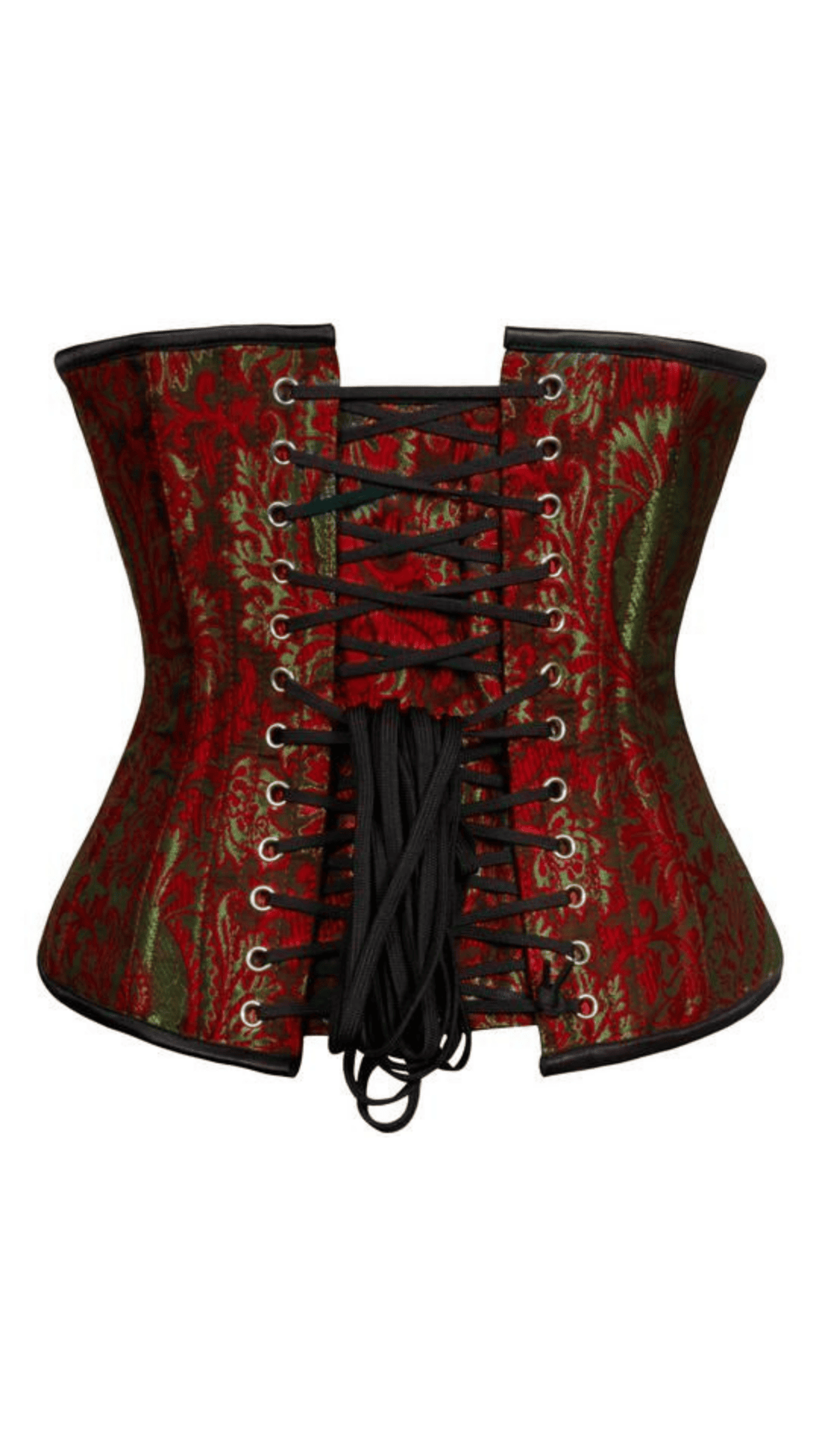 Naughty Kitten Clothing Lucille Brocade Embroidered Under-Bust Corset Rear view