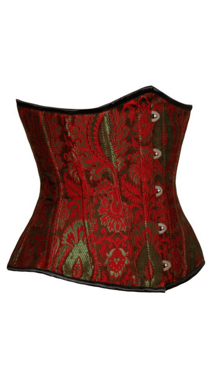 Naughty Kitten Clothing Lucille Brocade Embroidered Under-Bust Corset Side view