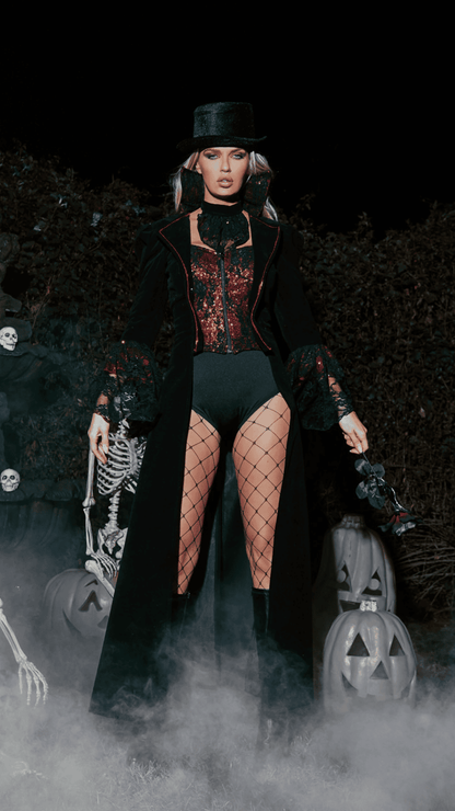 Naughty Kitten Clothing The Lusty Vampire Costume Model Front View Halloween Costume