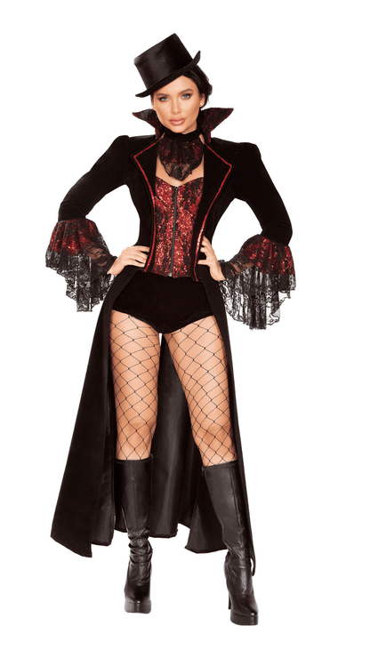 Naughty Kitten Clothing The Lusty Vampire Costume Model Front View Halloween Costume