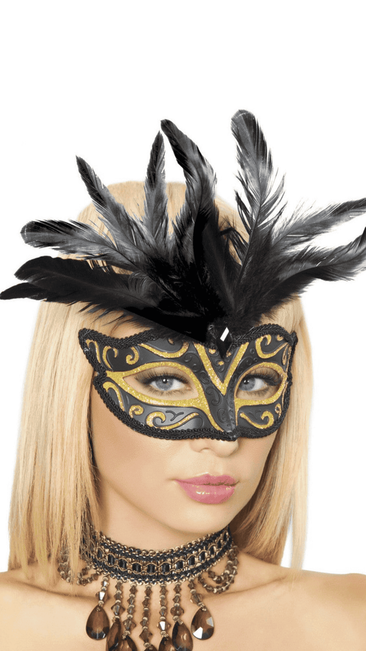 Naughty Kitten Halloween Costume Accessories Masquerade Mask Front View