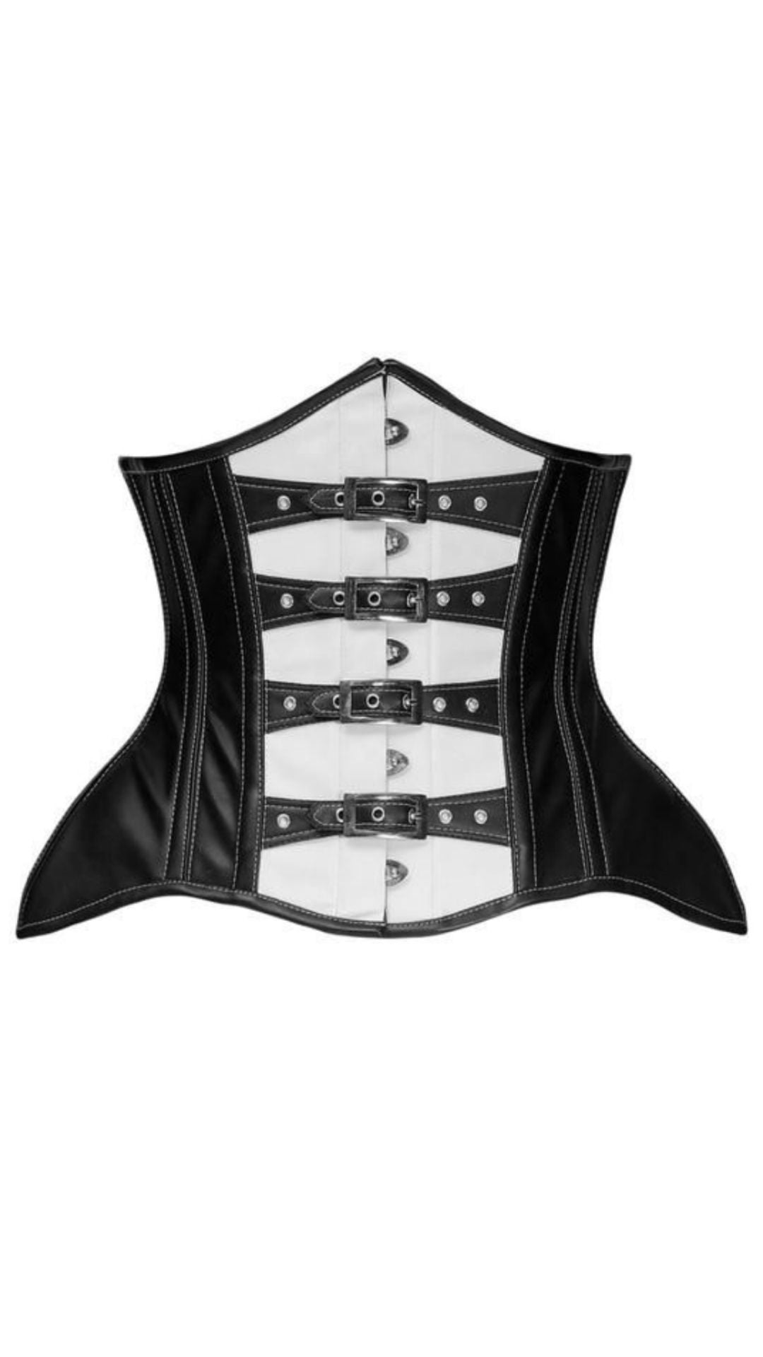 Naughty Kitten Maxine Buckled Underbust Corset Front View