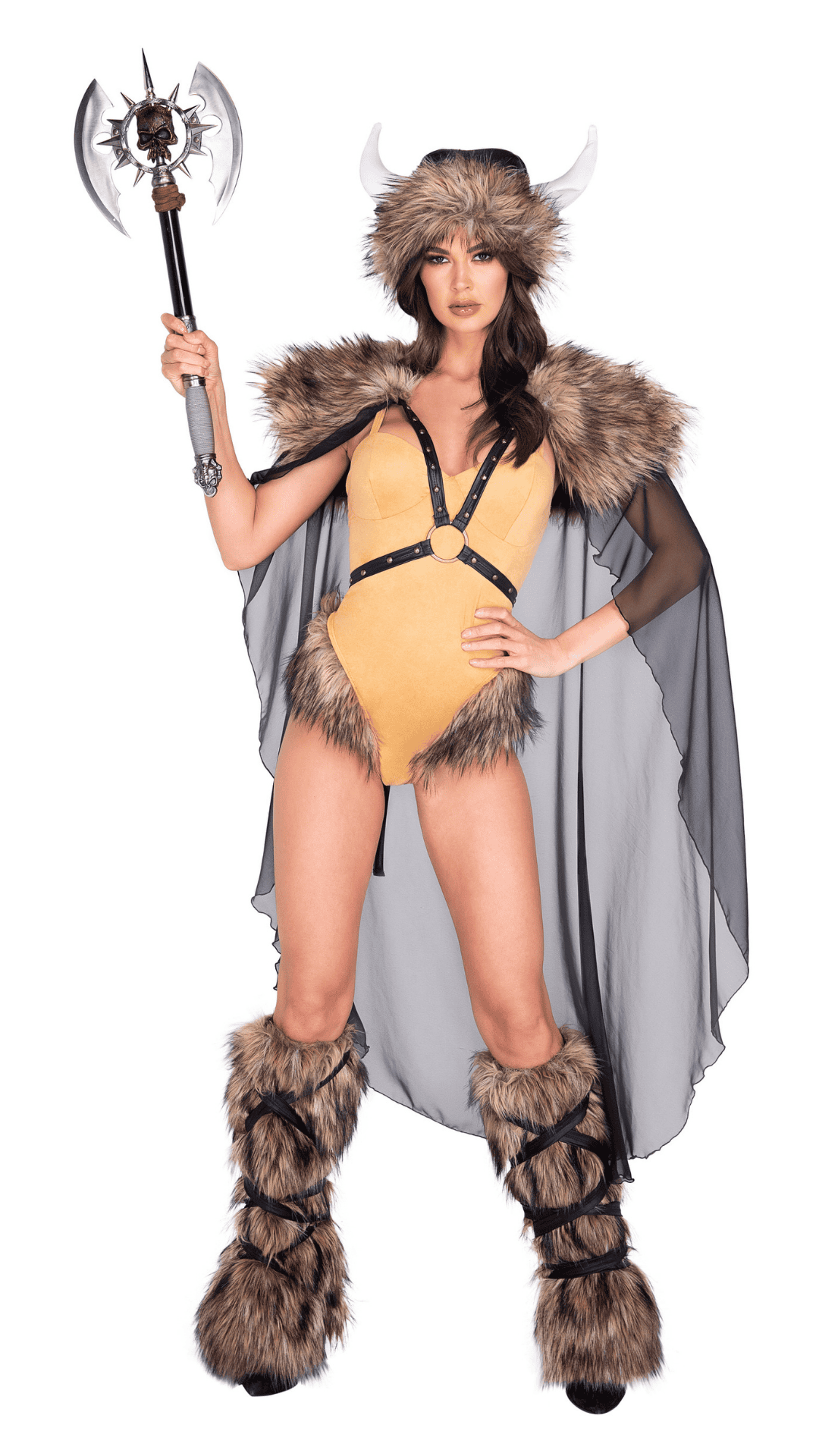 Naughty Kitten Clothing Medieval Viking Costume Front View Halloween Costume