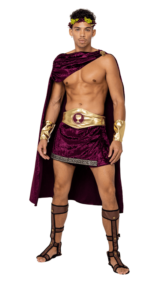 Naughty Kitten Clothing Men’s God Of Wine Costume Front View Halloween Costume