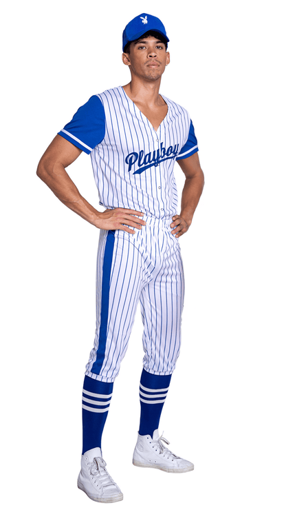 Naughty Kitten Clothing Men's Playboy Baseball Homerun Hunk Front View Men's Playboy Costume