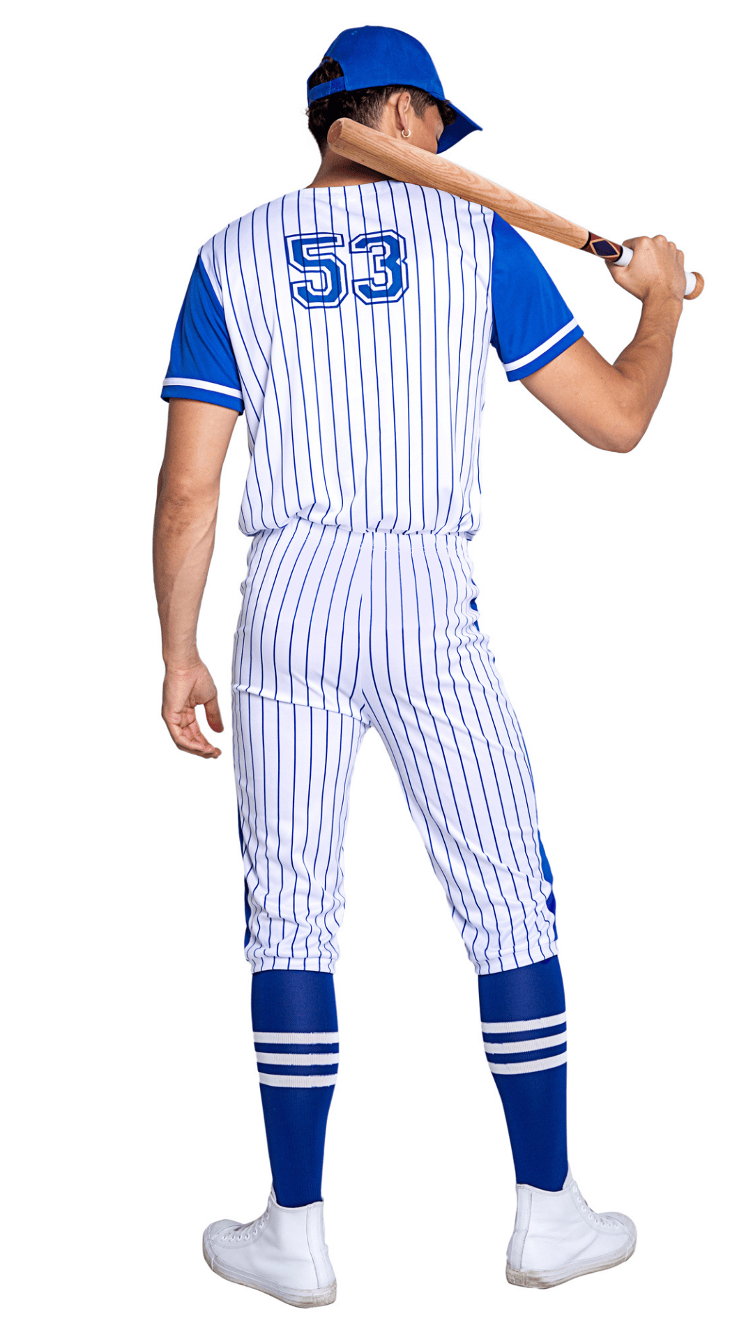 Naughty Kitten Clothing Men's Playboy Baseball Homerun Hunk Rear View Men's Playboy Costume
