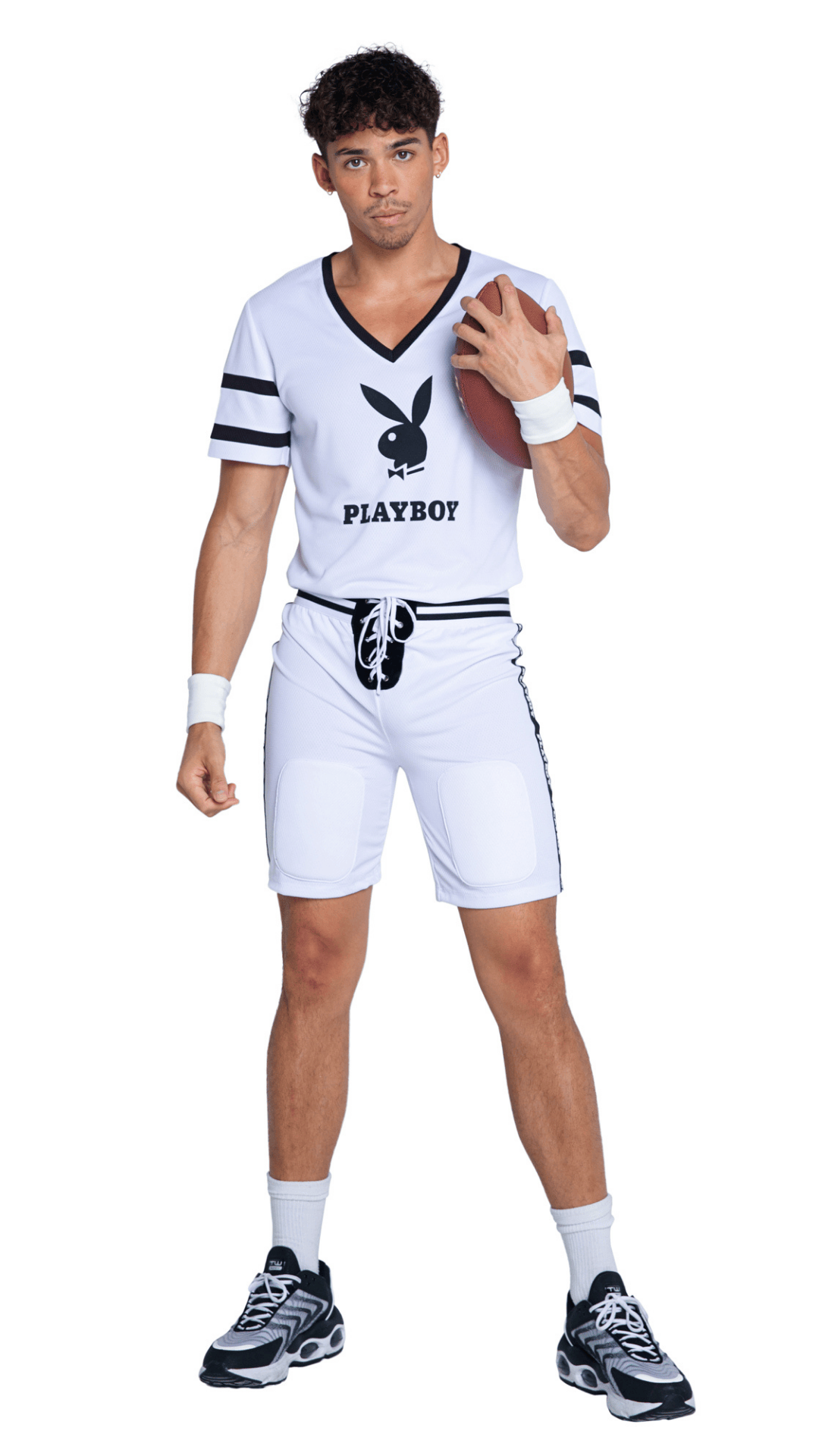 Naughty Kitten Clothing Men's Playboy Football Touchdown Hunk Costume Front View Halloween Playboy Costume