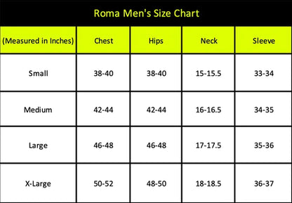 Naughty Kitten Roma Men's Size Chart