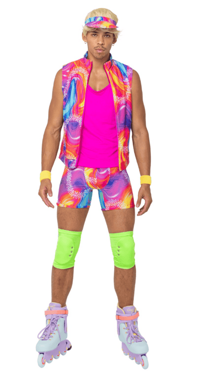 Naughty Kitten Clothing Mens Retro Rollerblade Stud Costume Front View Halloween Costume