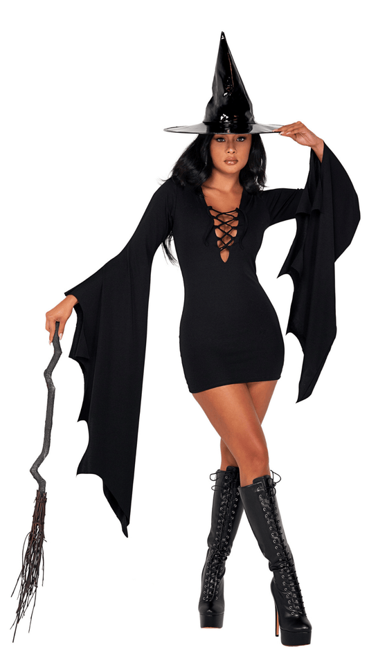 Naughty Kitten Clothing Midnight Coven Witch Costume Front View Halloween Costume