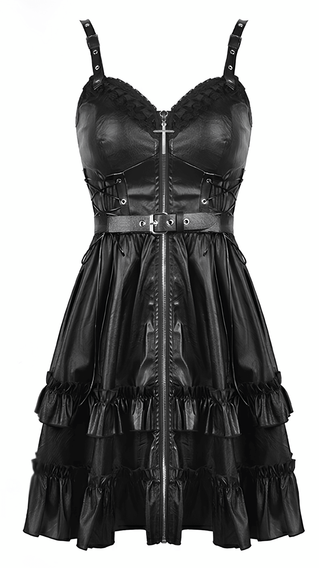 Naughty Kitten Clothing Midnight Covenant Dress Front View Alternative Gothic Women's Wear