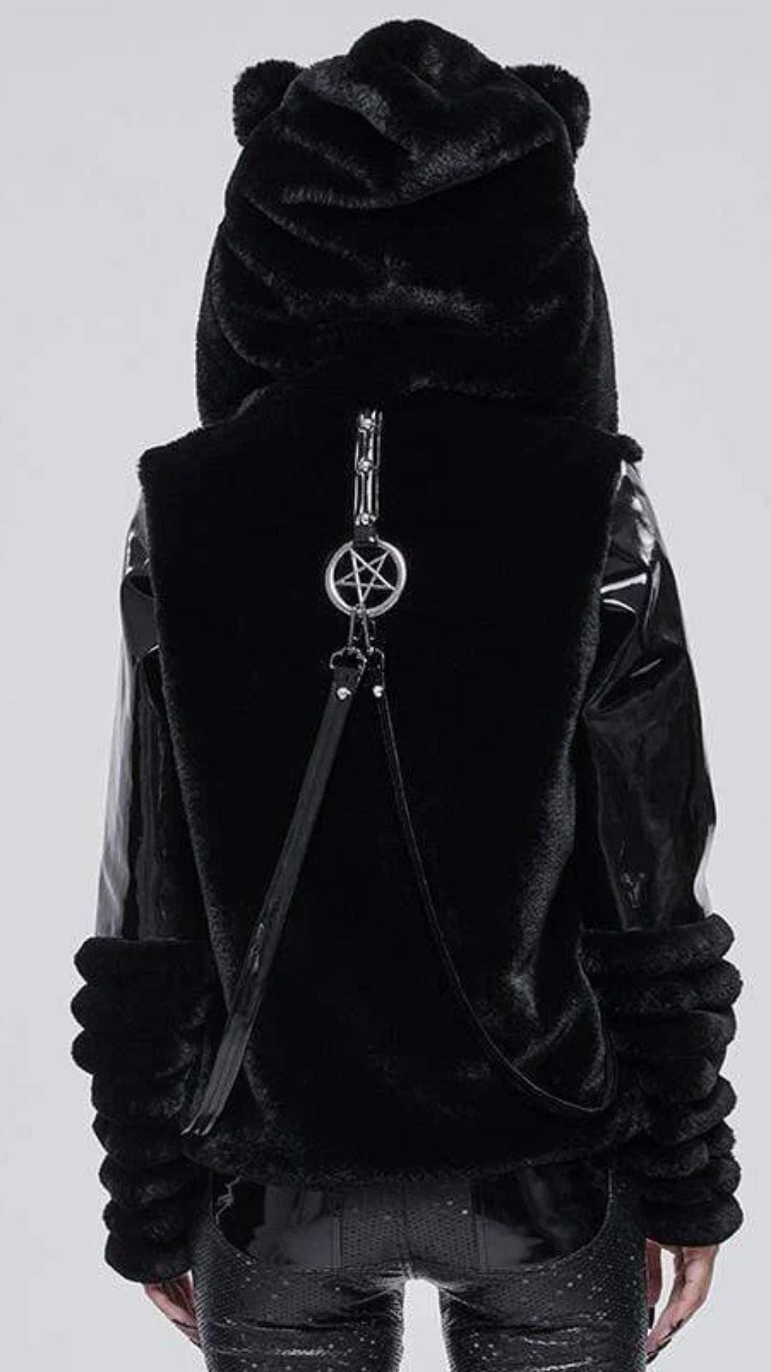 Naughty Kitten Clothing Midnight Mischief Kitten Jacket Rear View Alternative Women's Gothic Fashion
