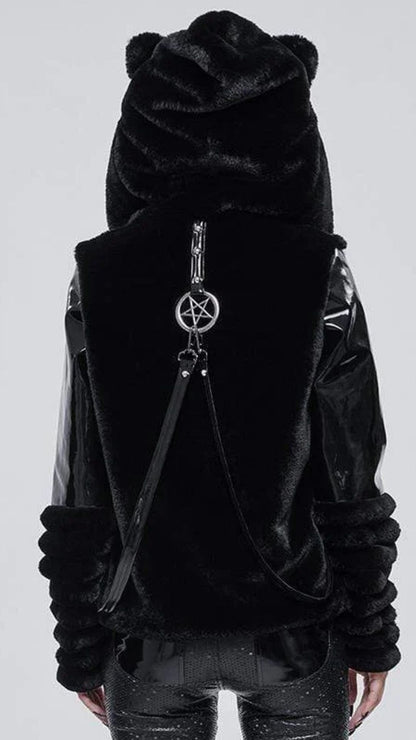 Naughty Kitten Clothing Midnight Mischief Kitten Jacket Rear View Alternative Women's Gothic Fashion