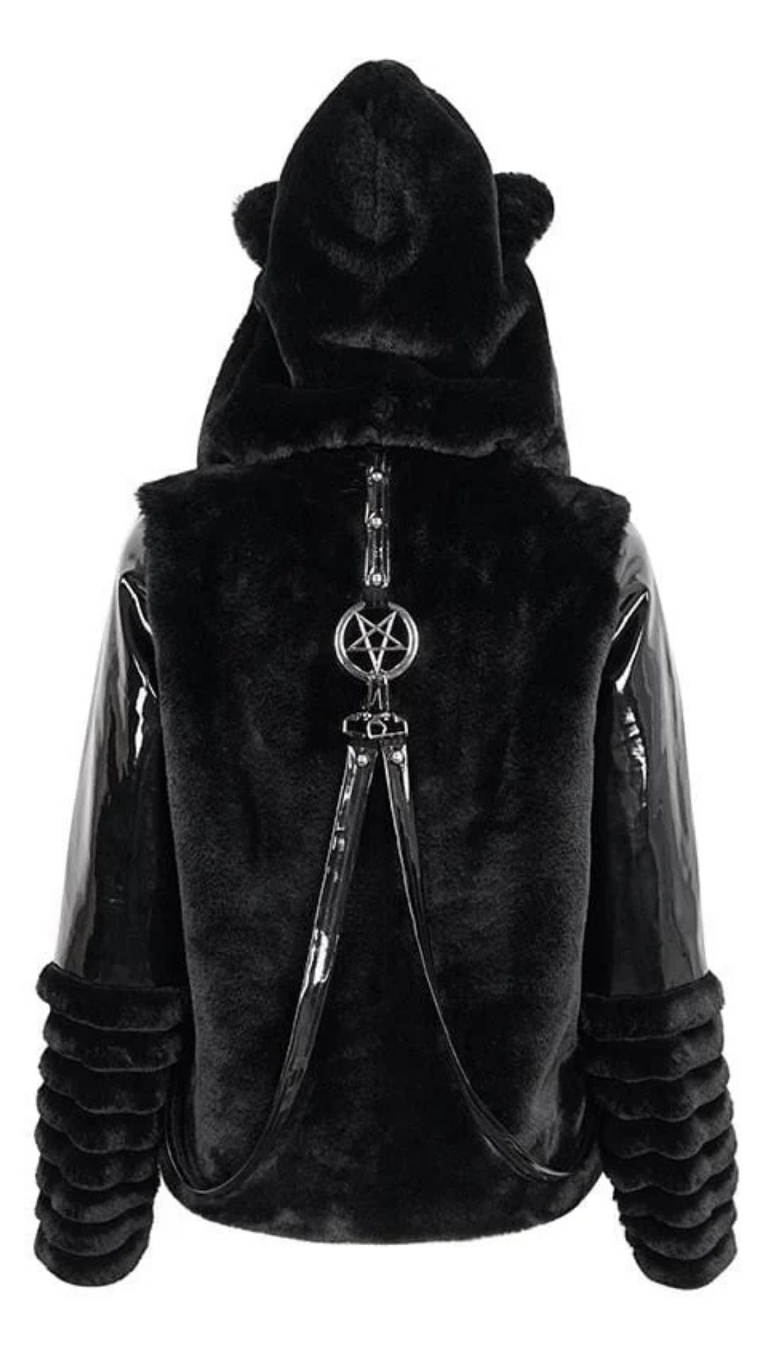 Naughty Kitten Clothing Midnight Mischief Kitten Jacket Rear View Alternative Women's Gothic Fashion