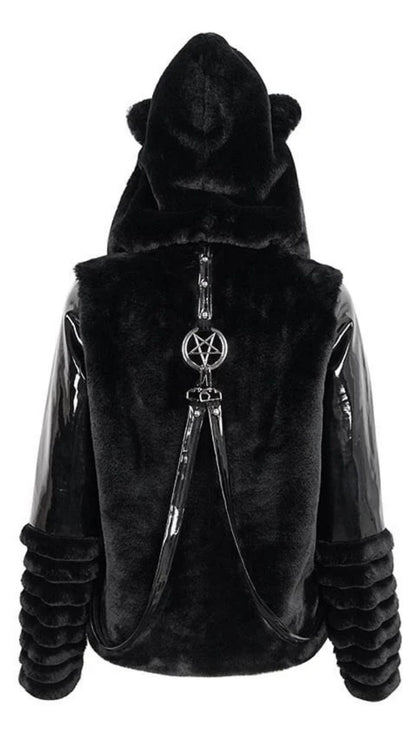 Naughty Kitten Clothing Midnight Mischief Kitten Jacket Rear View Alternative Women's Gothic Fashion