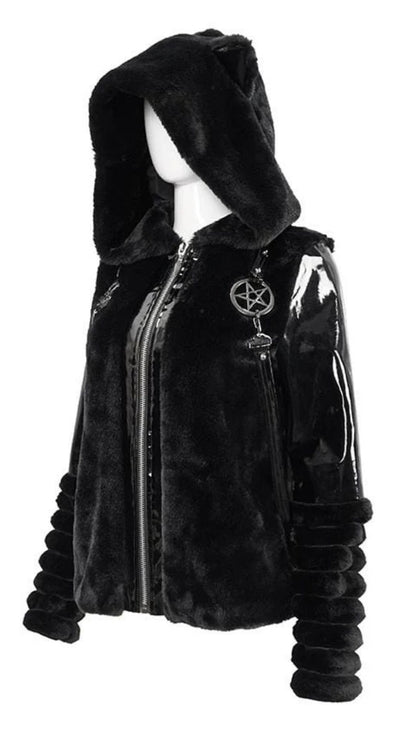 Naughty Kitten Clothing Midnight Mischief Kitten Jacket Side View Alternative Women's Gothic Fashion