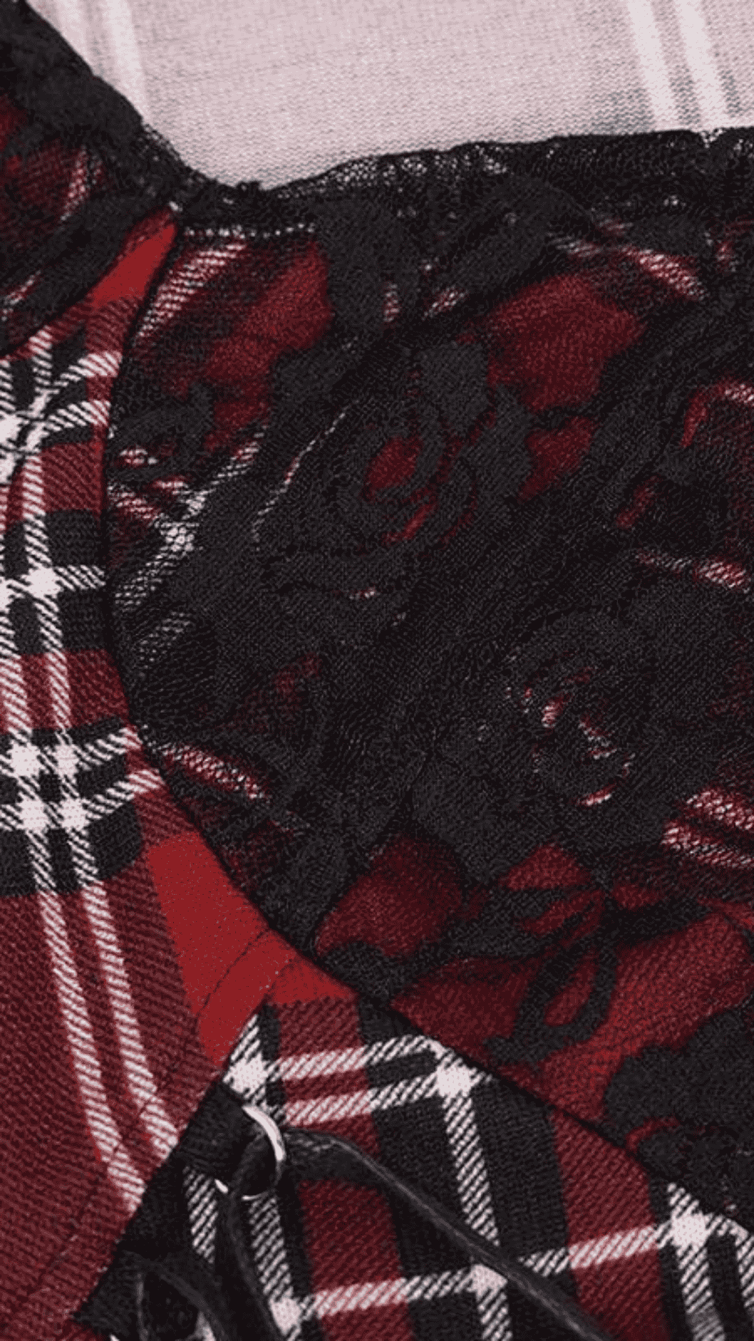 Midnight Ritual Plaid Dress Close