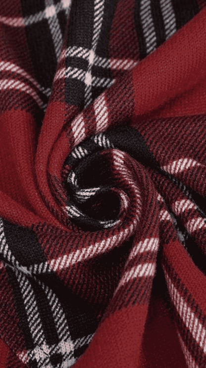 Midnight Ritual Plaid Dress Close