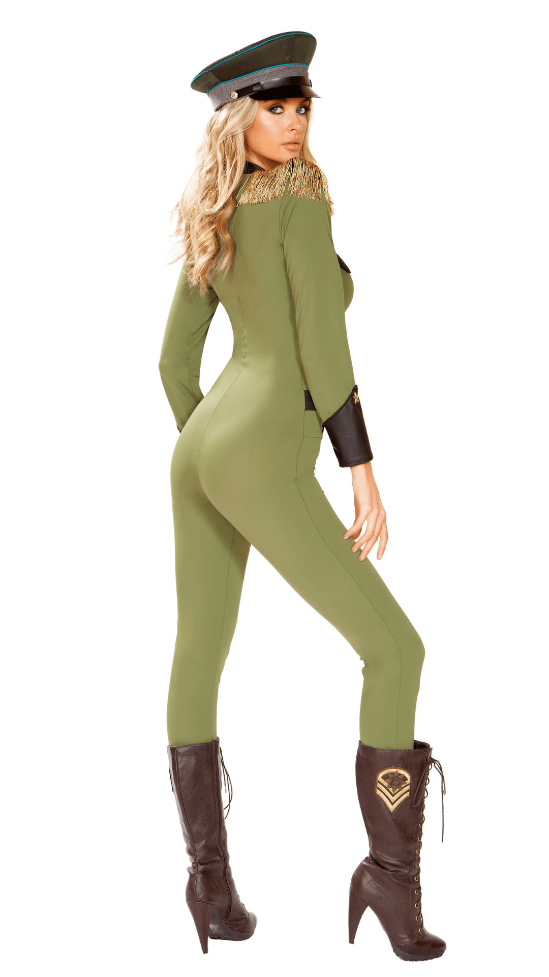 Naughty Kitten Clothing Military Army Babe Costume Rear View Halloween Costume