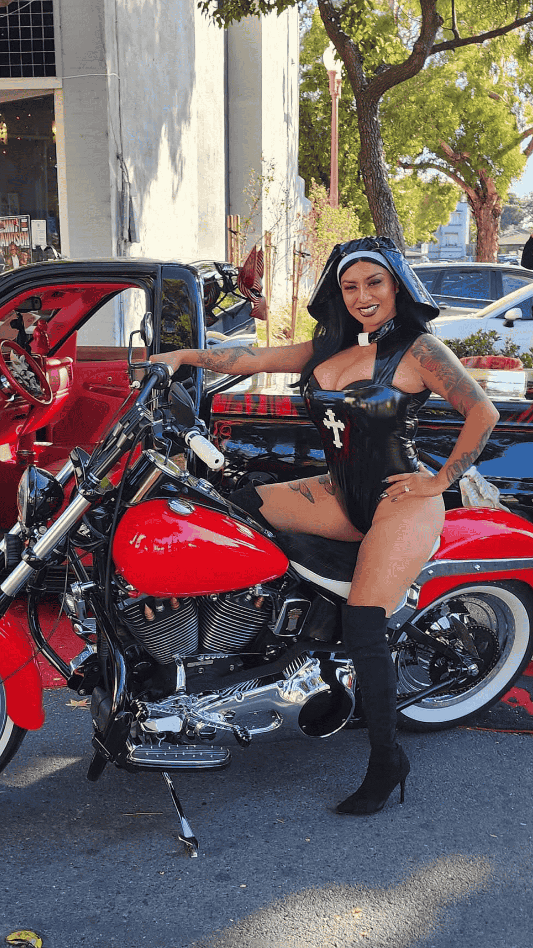 Naughty Kitten Clothing Misbeheaven Nun Costume Front View Halloween Costume