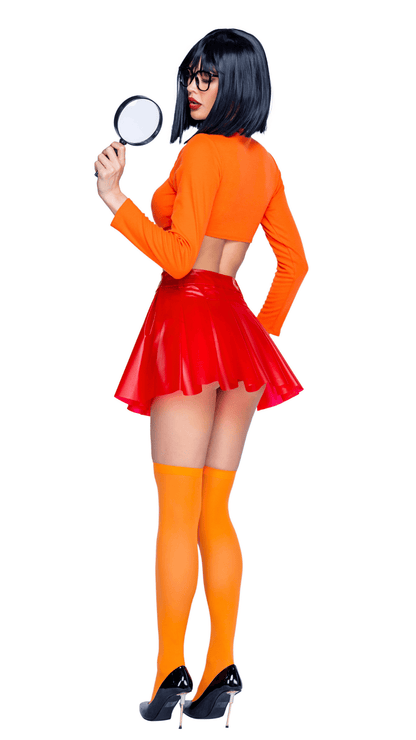 Naughty Kitten Clothing Mystery Solving Babe Costume Velma Halloween Costume Couple Costume Rear View