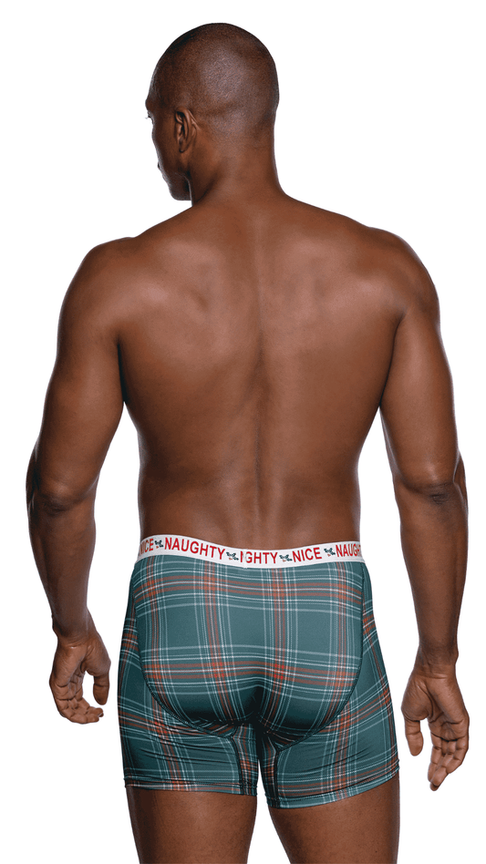 Naughty & Nice Boxer Briefs – soft modal knit men’s underwear, rear view