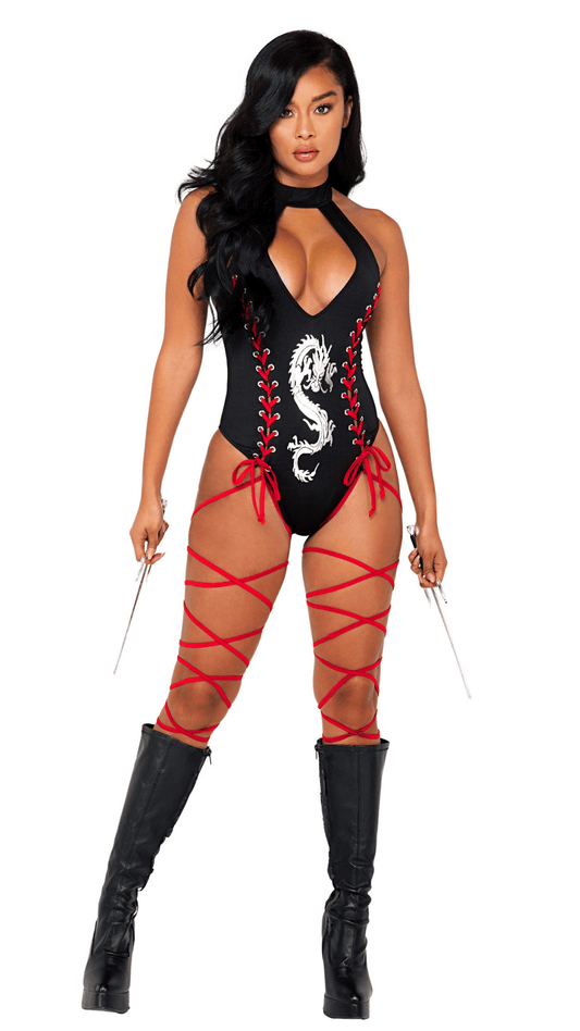 Naughty Kitten Ninjas Vengeance Costume Front View Women's Halloween Costume