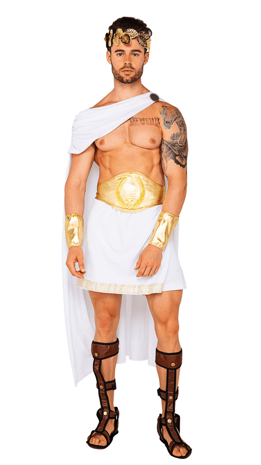 Naughty Kitten Clothing Olympian God Costume Front View Men's Halloween Costume