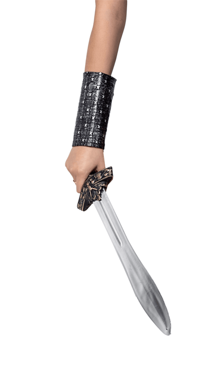 Naughty Kitten Clothing Pair of Warrior Arm Cuffs Front View Halloween Costume Accessories