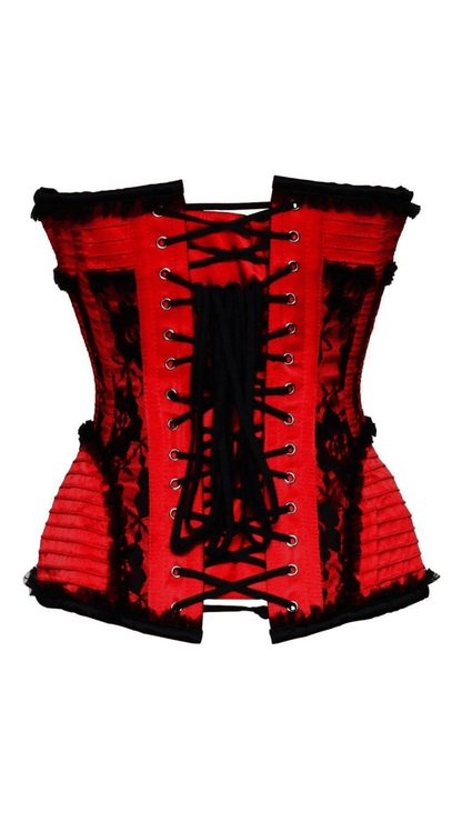 Naughty Kitten Persephone Crucifix Overbust Corset Rear View
