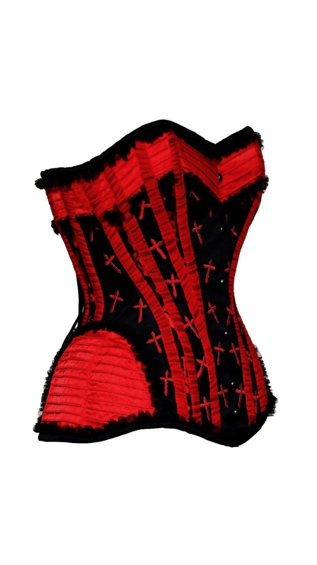 Naughty Kitten Persephone Crucifix Overbust Corset Side View