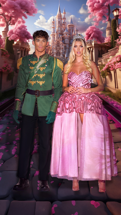 Naughty Kitten Clothing Popular Pink Witch Costume Front View Couple Halloween Costume