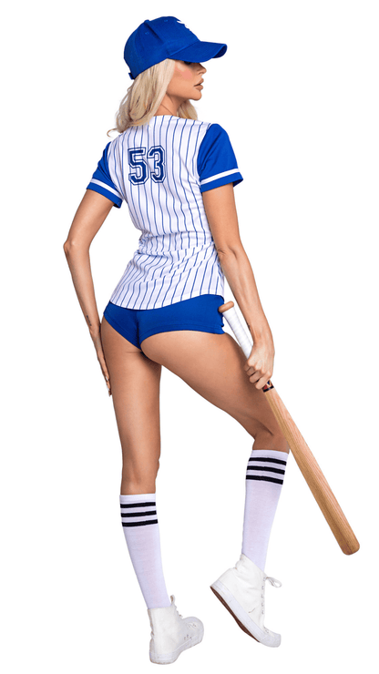 Naughty Kitten Clothing Playboy Baseball Homerun Hottie Costume Rear View Couple Playboy Costume