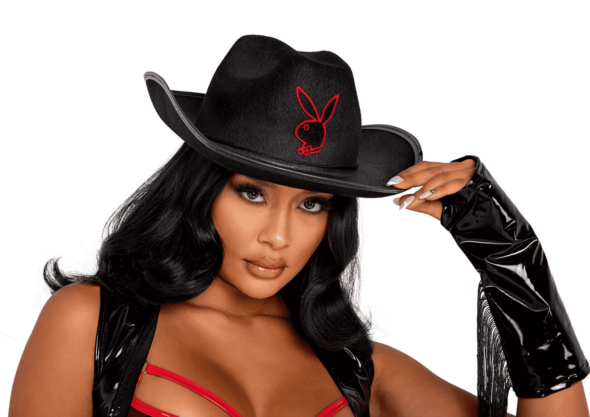 Naughty Kitten Clothing Playboy Buckaroo Cowgirl Costume Front View Playboy Costume